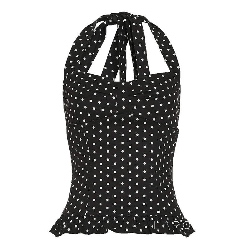Alaura Polka Dot Halter Top