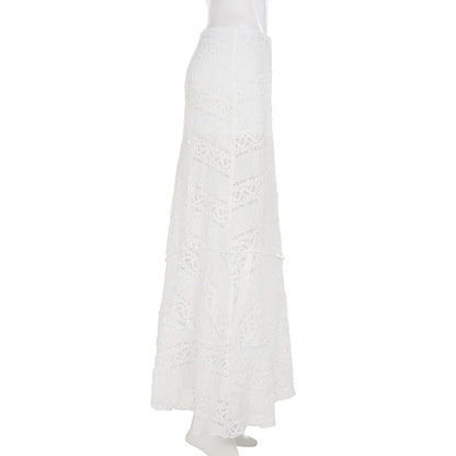 Alianny Eyelet Lace Midi Skirt