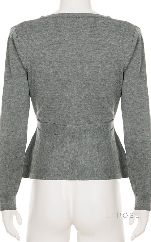 Allanah Ruffle Hem Knit Sweater