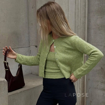 Amariya Ribbed Knit Top Set