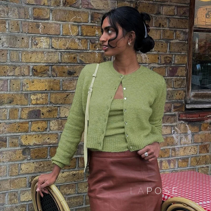 Amariya Ribbed Knit Top Set