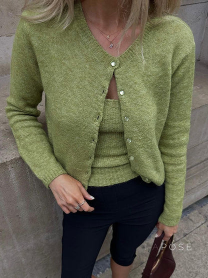Amariya Ribbed Knit Top Set