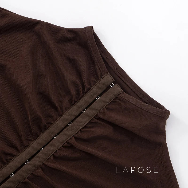 Amauri Pleated Mock Neck Vest