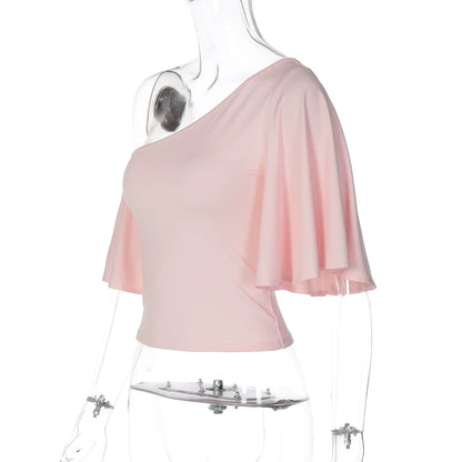 Amberley One Shoulder Flare Sleeve Top