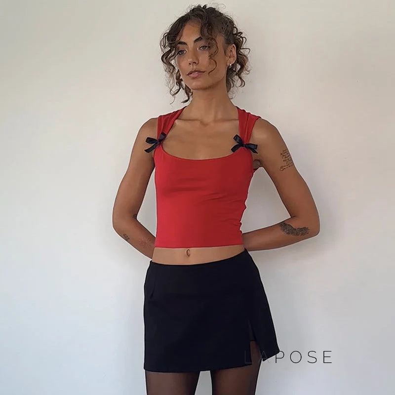 Ambria Square Neck Crop Top