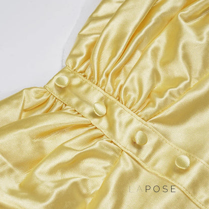 Ameena Pleated Satin Crop Top