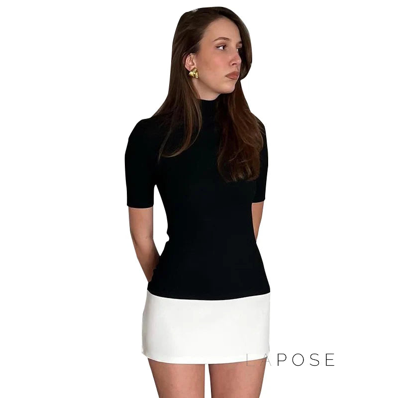 Anabell Contrast Bodycon Mini Dress
