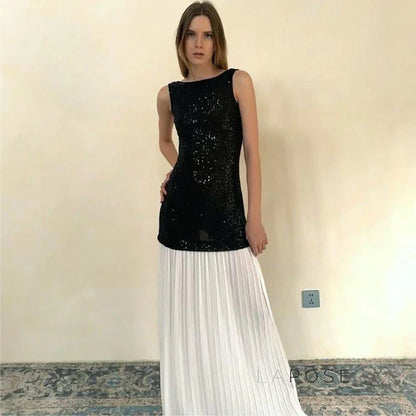 Anabia Black Sequin Maxi Dress