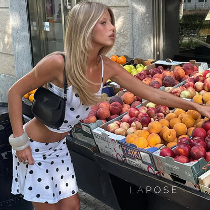 Anaelle Polka Dot Skirt Set