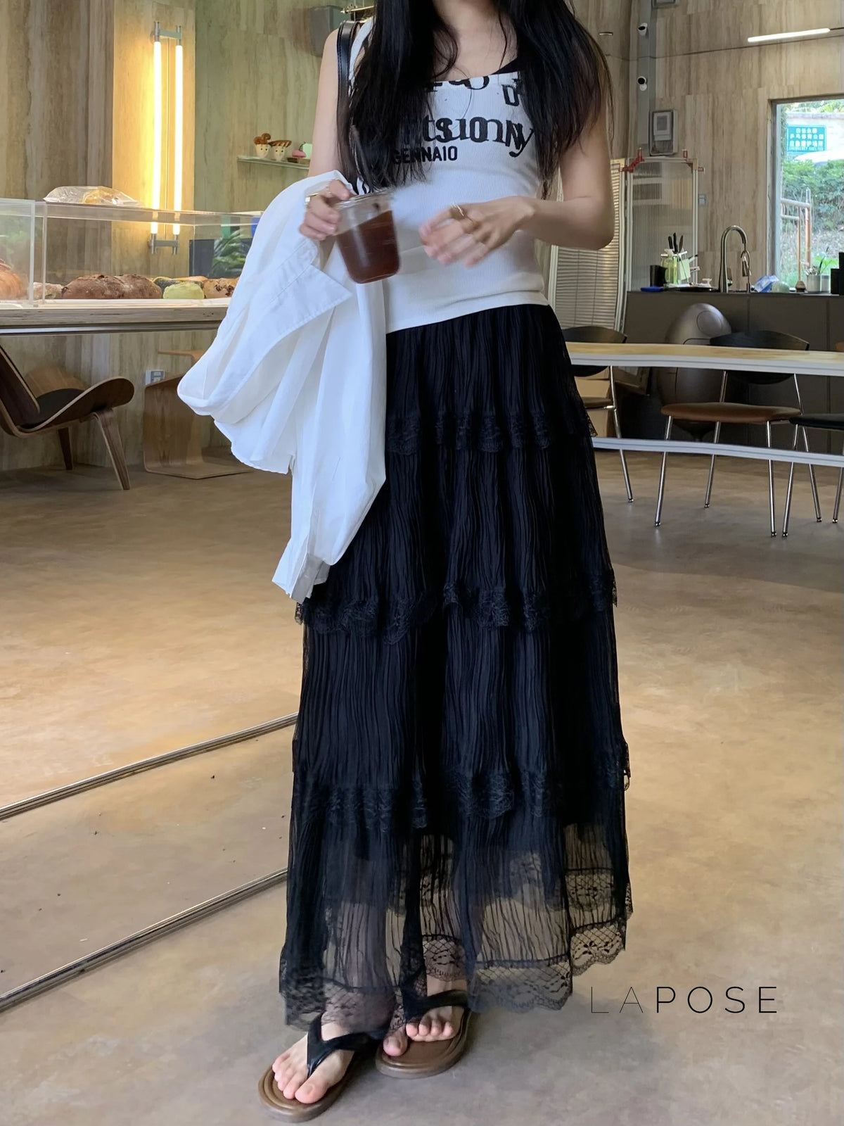 Anai Lace Maxi Skirt