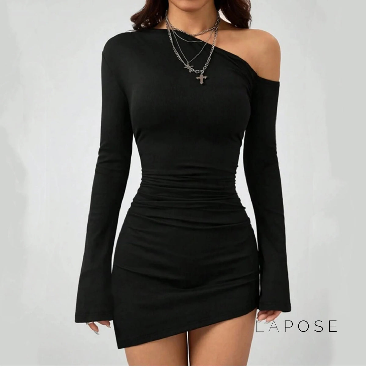 Analisa Off Shoulder Pleated Dress