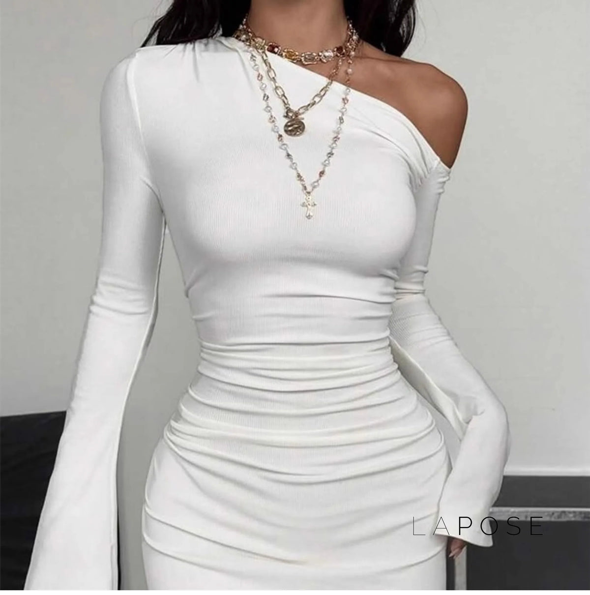 Analisa Off Shoulder Pleated Dress