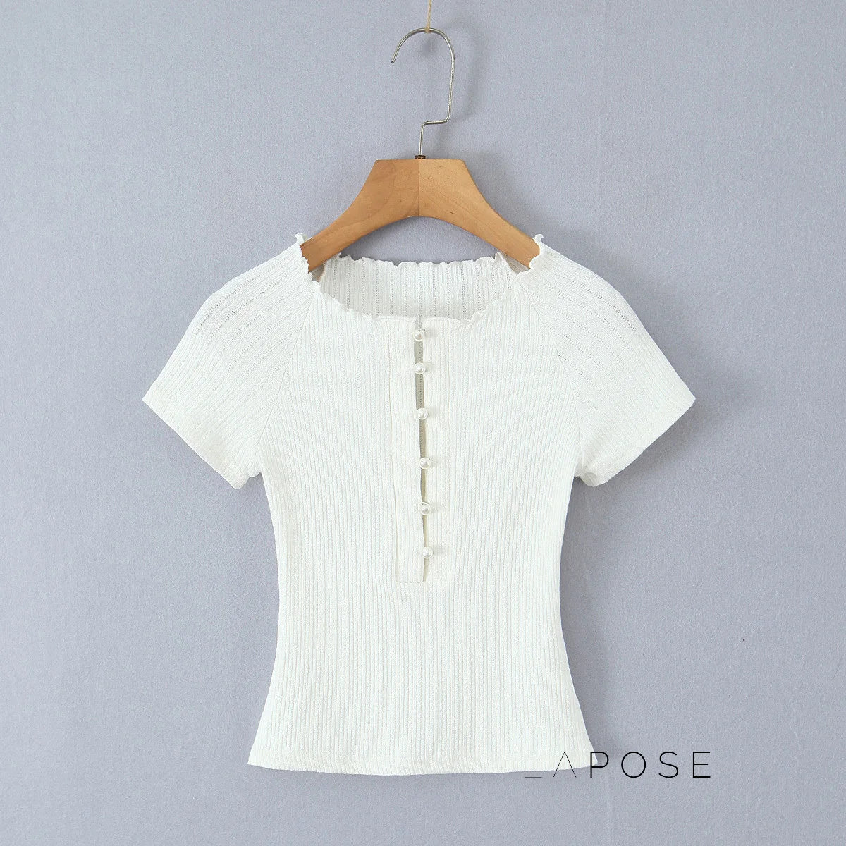 Angelyn Short Sleeve Buttoned Top