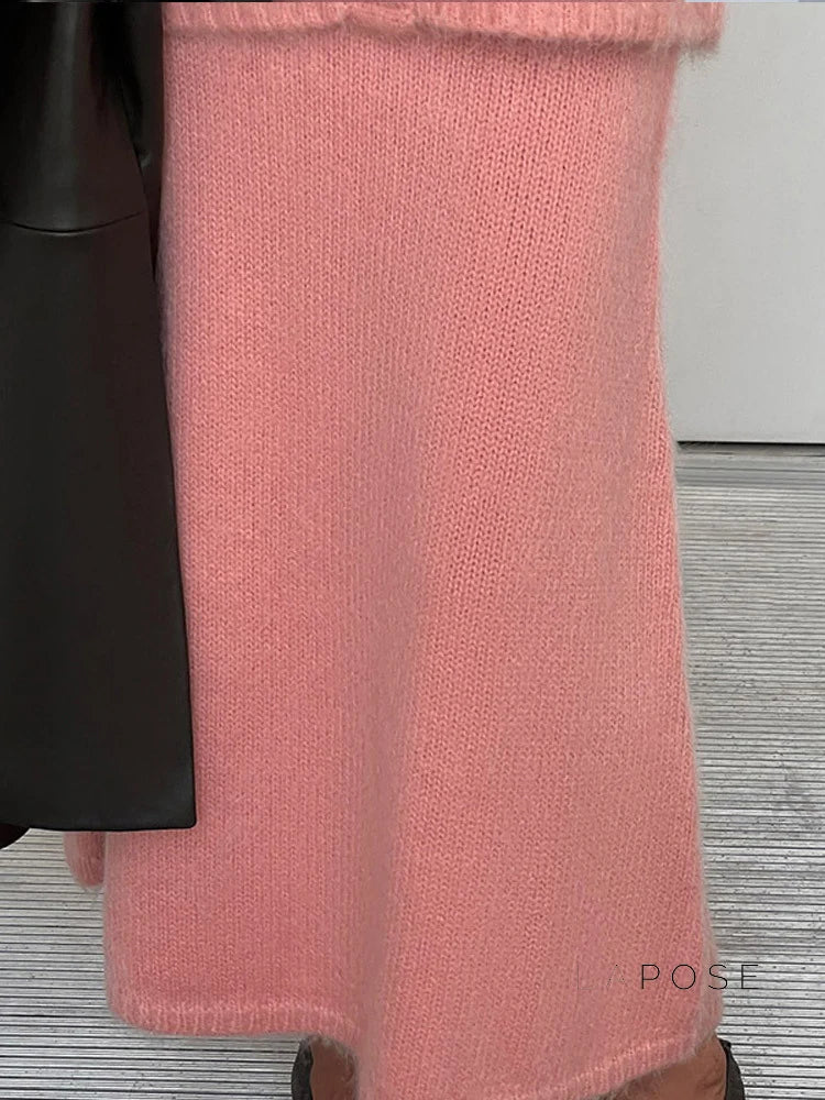 Annalyn V-Neck Knit Skirt Set