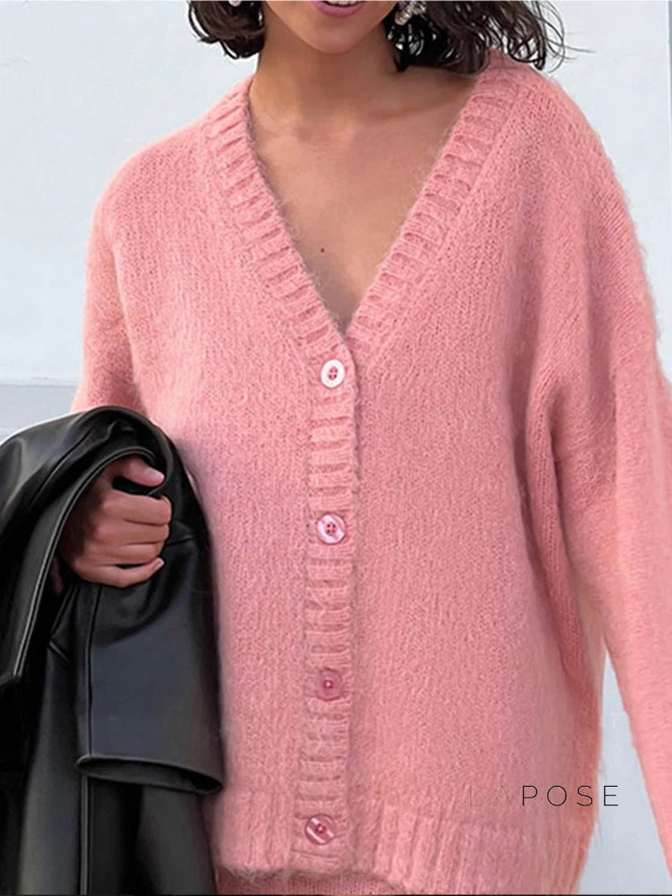 Annalyn V-Neck Knit Skirt Set