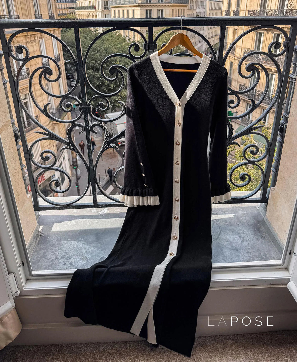 Ariabella Knit Contrast Color Maxi Dress
