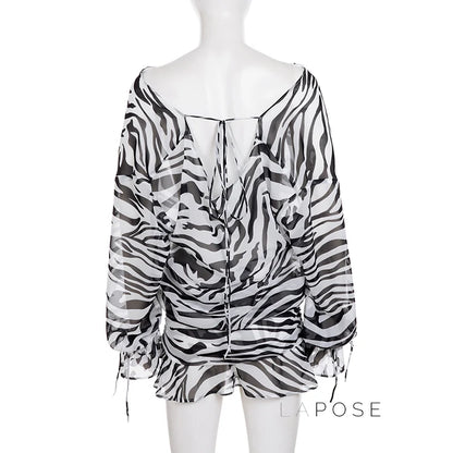 Arianna Zebra Print Mini Dress