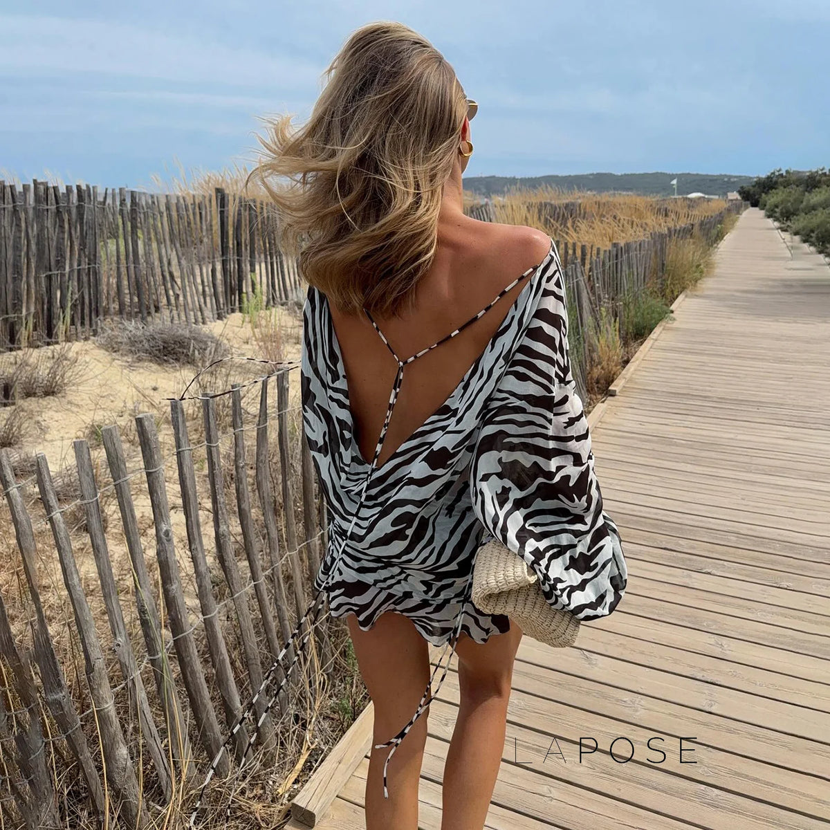 Arianna Zebra Print Mini Dress