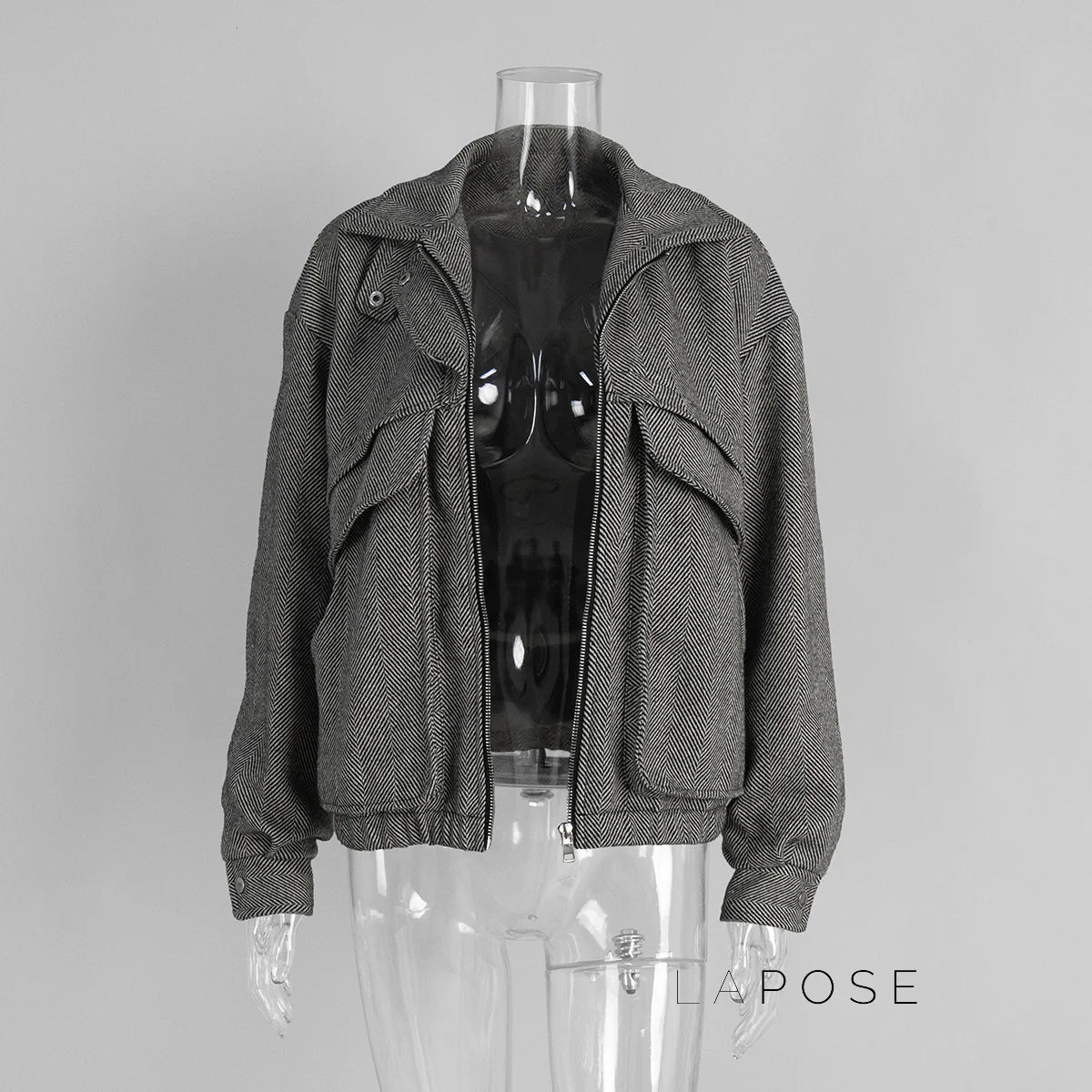 Arin Herringbone Wool Blend Jacket