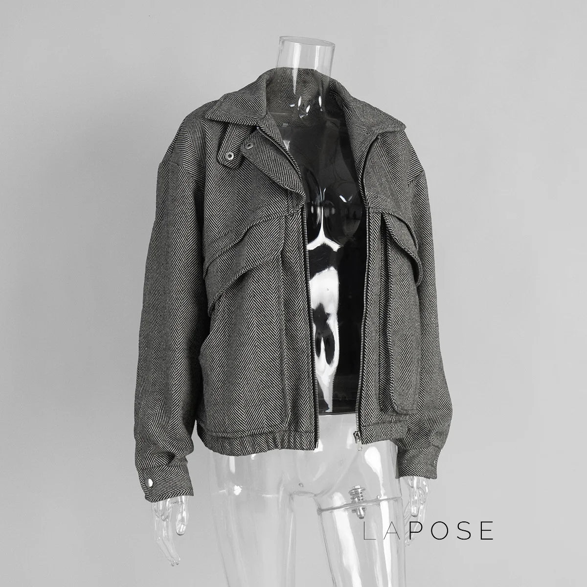 Arin Herringbone Wool Blend Jacket