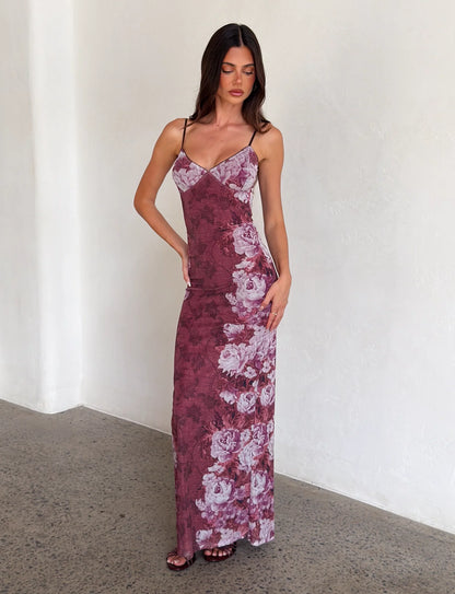 Arlette Radiant Floral Maxi Dress - Floral Rose
