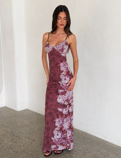 Arlette Radiant Floral Maxi Dress - Floral Rose