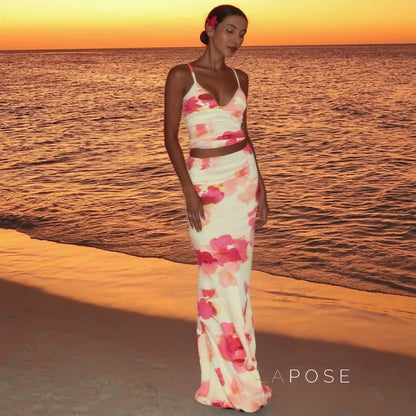 Aryana Printed Maxi Skirt Set
