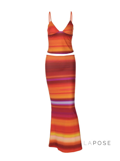 Aryana Printed Maxi Skirt Set