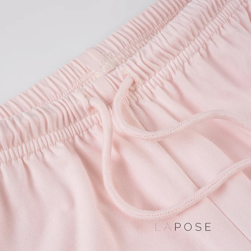 Asma Pink Knitted Lounge Set