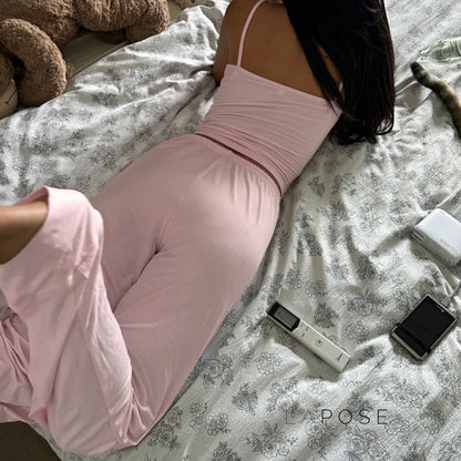 Asma Pink Knitted Lounge Set