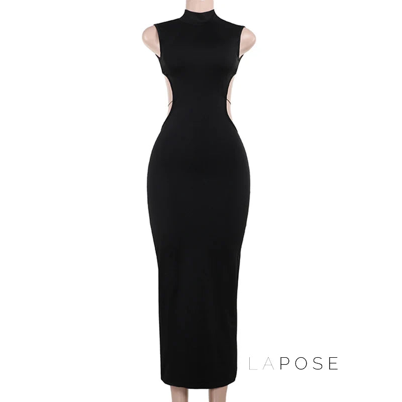Aviva Backless Lace-Up Dress