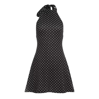 Ayanna Polka Dot Halter Mini Dress