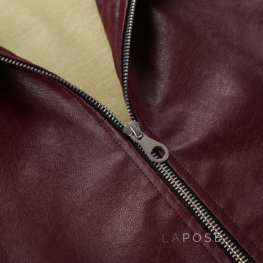 Ayven Oversized Faux Leather Jacket