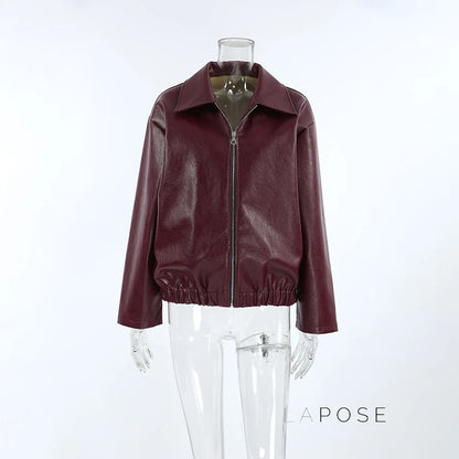 Ayven Oversized Faux Leather Jacket