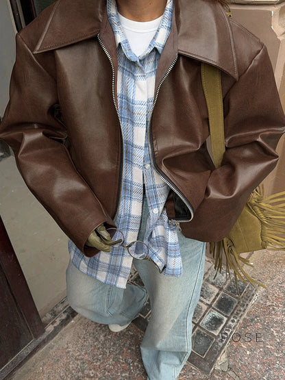 Ayven Oversized Faux Leather Jacket