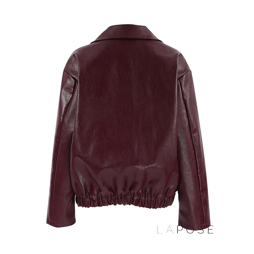 Ayven Oversized Faux Leather Jacket