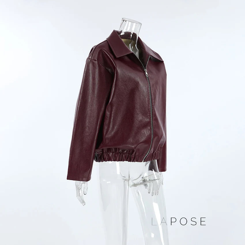 Ayven Oversized Faux Leather Jacket