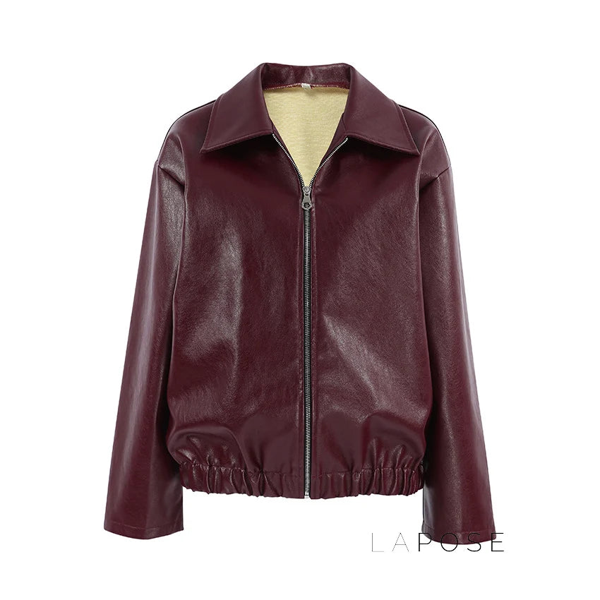 Ayven Oversized Faux Leather Jacket