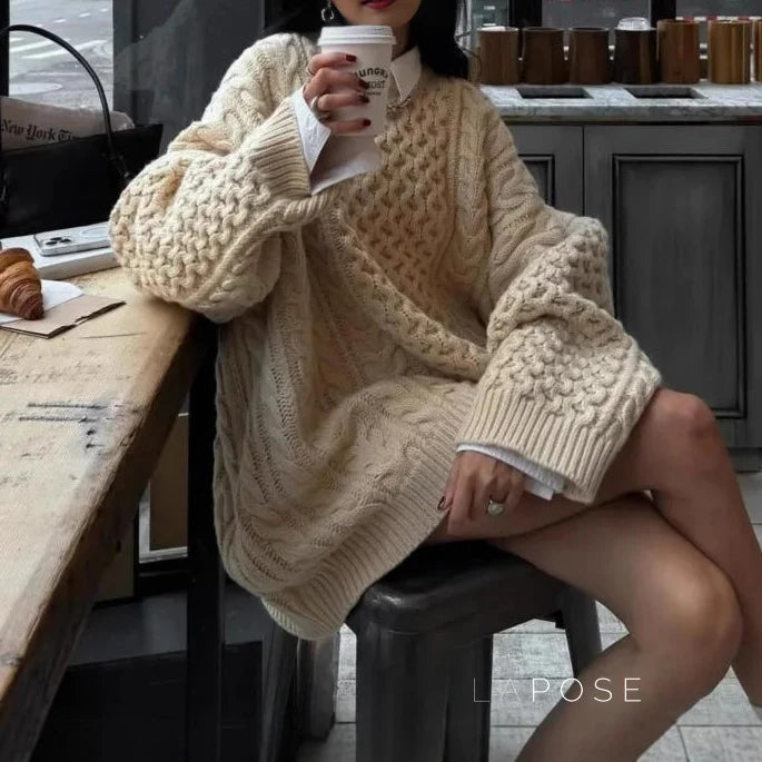 Azalea Textured Loose Knit Sweater