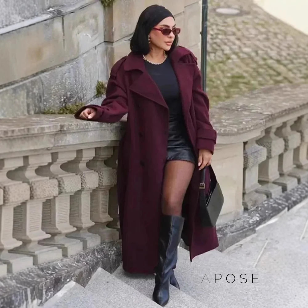 Brenley Double-Breasted Belted Coat