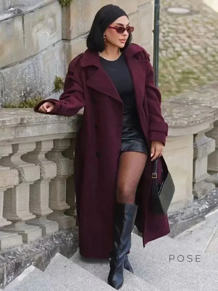 Brenley Double-Breasted Belted Coat