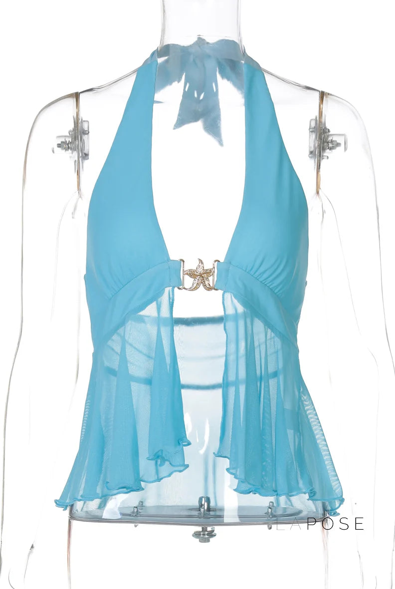 Brylei Mesh Halter Top