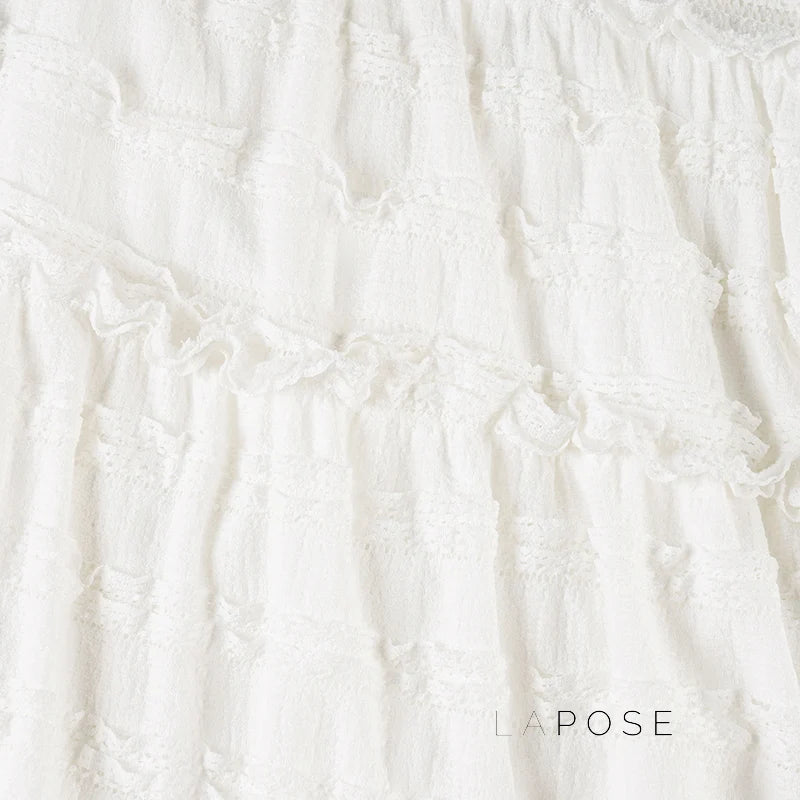 Bryn Ruffle Asymmetric Maxi Skirt