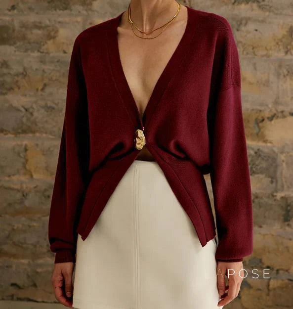 Caelyn Knitted V-neck Cardigan