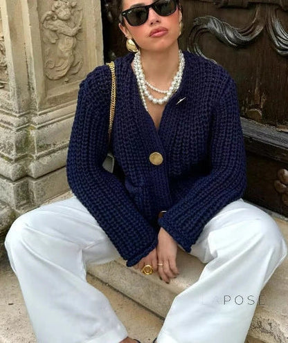 Candice Thick Knit Sweater Cardigan