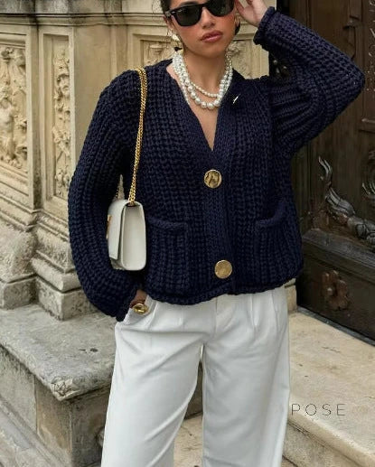 Candice Thick Knit Sweater Cardigan