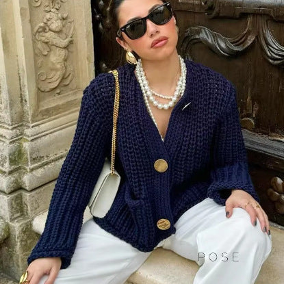 Candice Thick Knit Sweater Cardigan