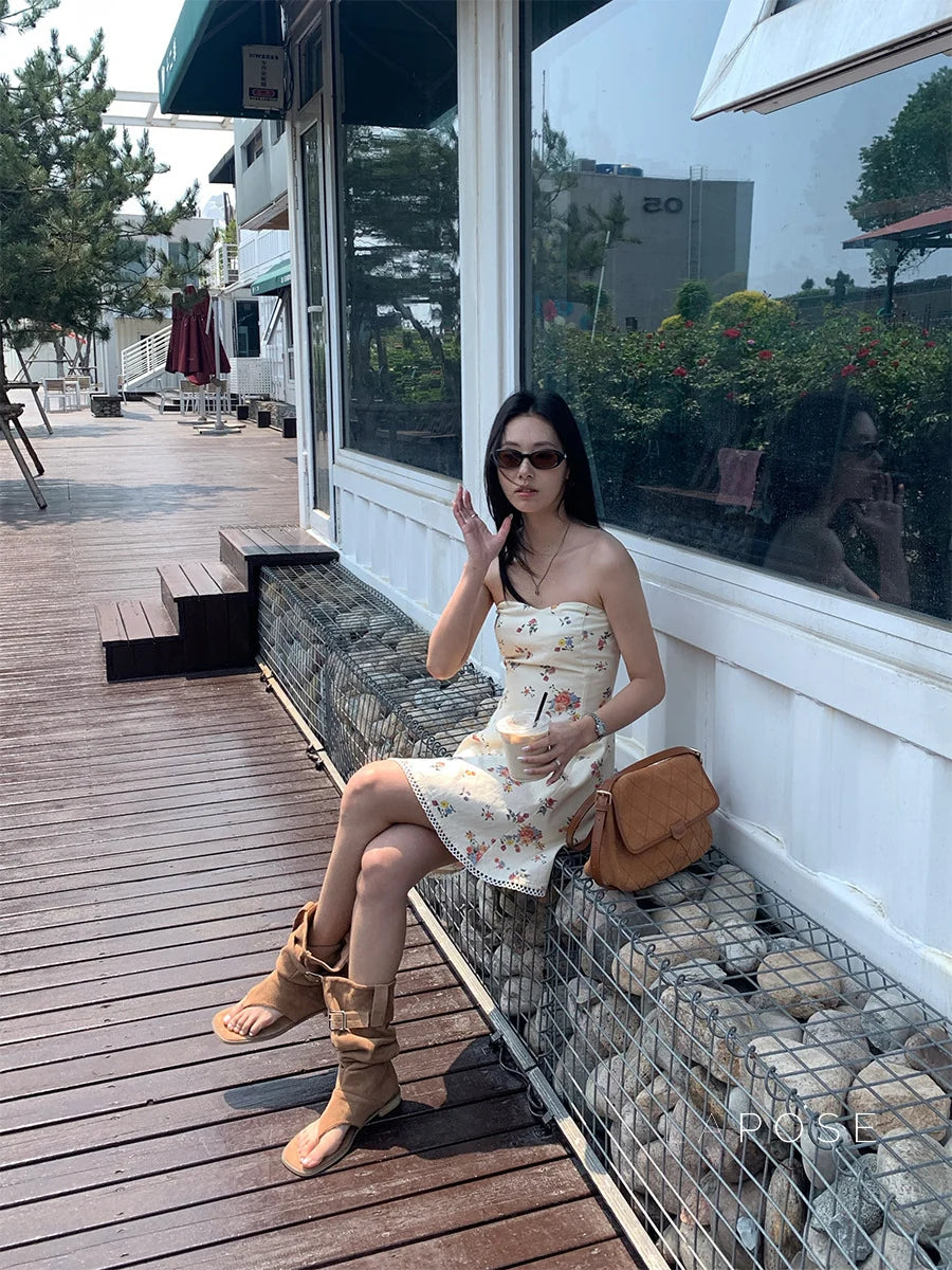 Chaya Strapless Floral Mini Dress