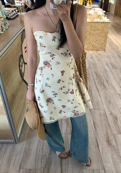 Chaya Strapless Floral Mini Dress