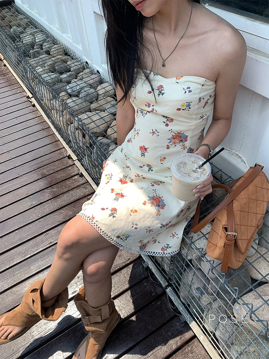 Chaya Strapless Floral Mini Dress